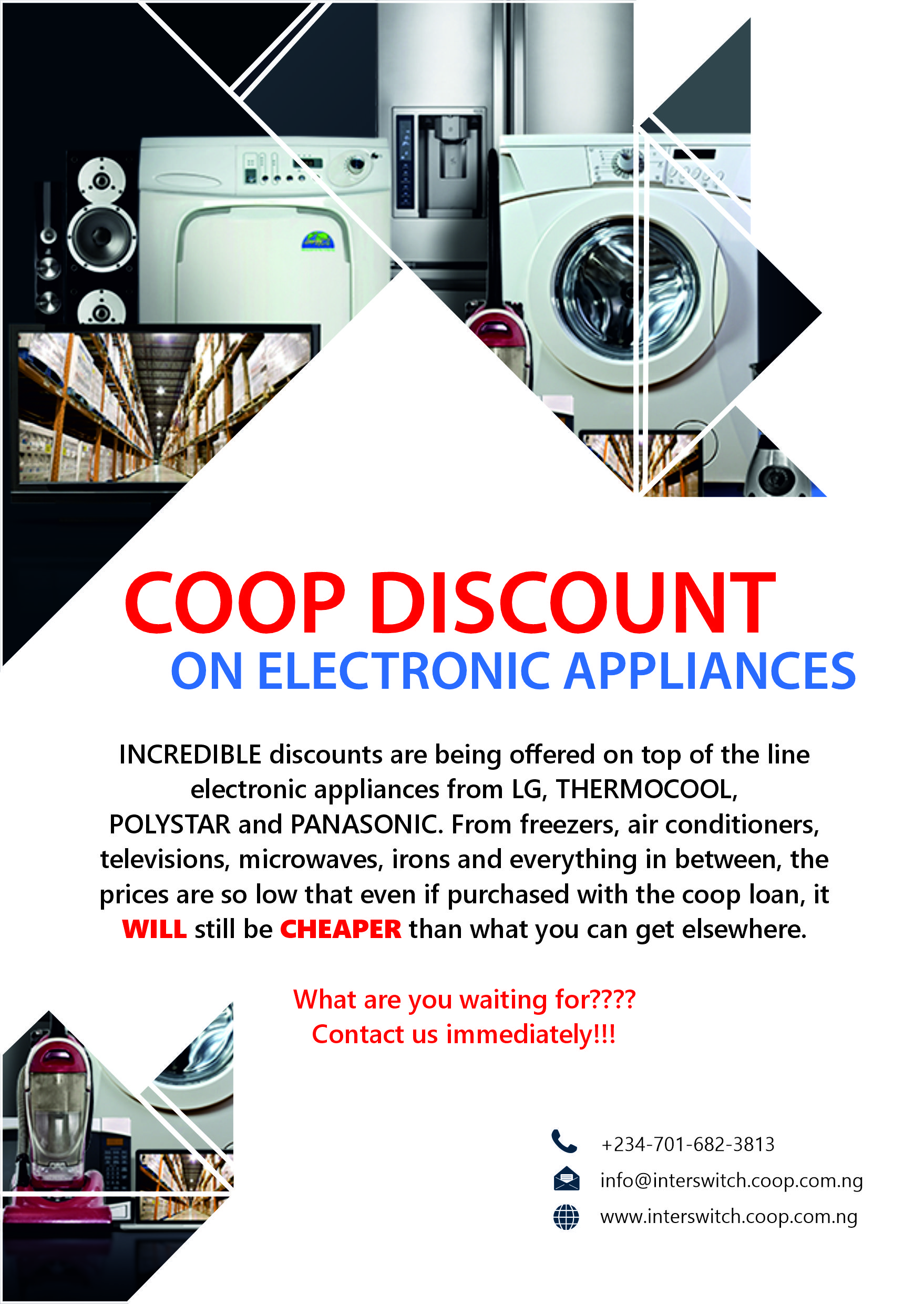 Coop Discount on Electronic Appliances